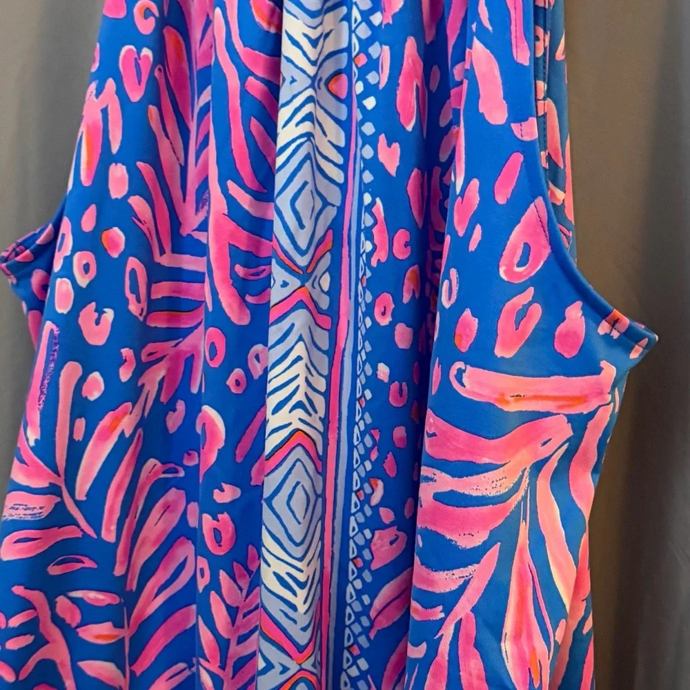 Lilly Pulitzer Pink and Blue Blouse - Picture 3 of 3